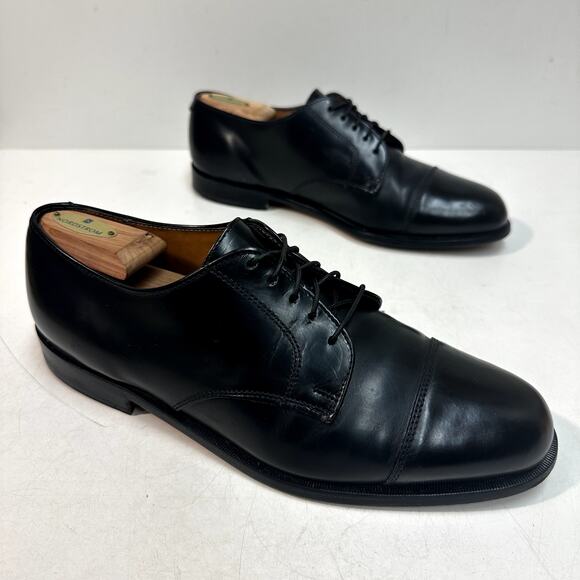 VGUC Rancourt & Co. x Cole Haan Cap Toe Derby Black Calf Maine USA 11 Wide E - Picture 6 of 13
